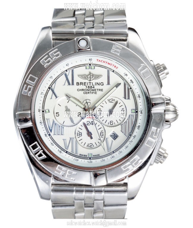 Breitling Chronomat B01 AB011012/A690-SS Automatic 43.5mm White Dial Watch