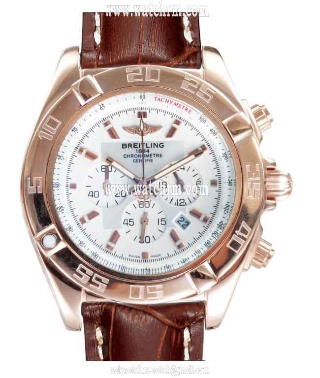 Breitling Chronomat B01 AB011012_Q575-2CD Rose Gold Case White Dial 43.5mm Watch