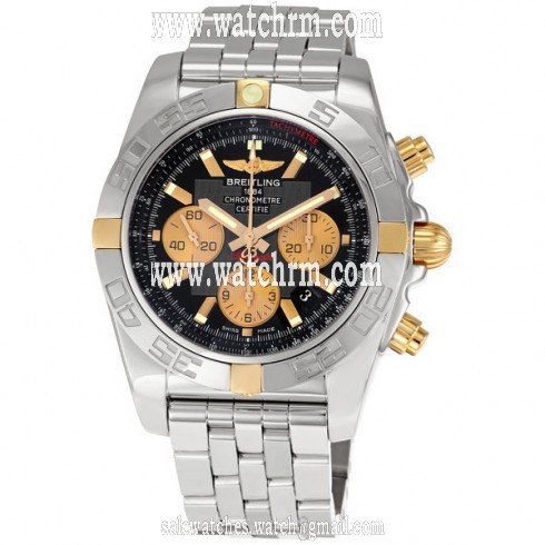 Breitling Chronomat B01 Black Dial Chronograph Men's Watch IB011012-B968SS