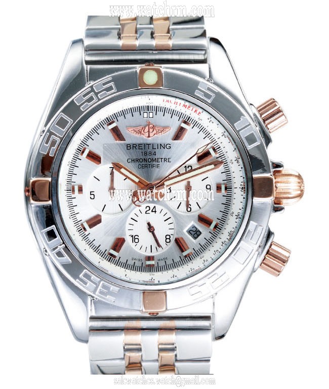 Breitling Chronomat B01 C.Steel 01 Stainless Steel Case Stainless Steel Bezel White Dial Watch