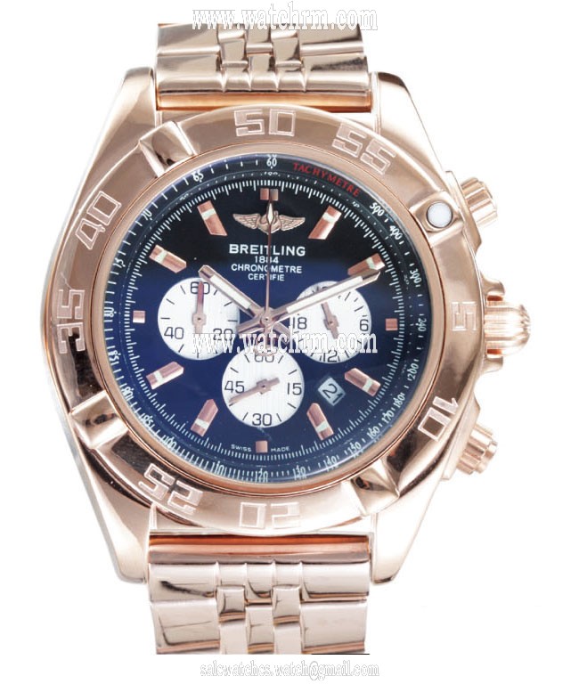 Breitling Chronomat B01 IB011012/C790-TT Rose Gold Case Mens Round Watch