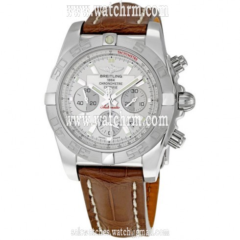 Breitling Chronomat B01 Silver Dial Chronograph Men's Watch AB011011-G684BRCD