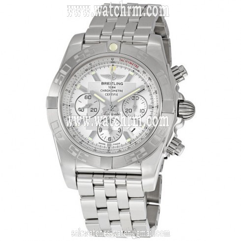 Breitling Chronomat B01 Silver Dial Chronograph Men's Watch AB011011-G684SS