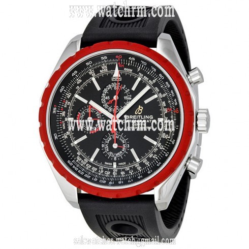 Breitling Chronomatic 1461 Mechanical Black Dial Black Rubber Men's Watch A1936003-BA94BKOR