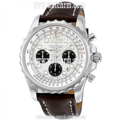 Breitling Chronospace Automatic Silver Dial Brown Leather Men's Watch A2336035-G718BRLT