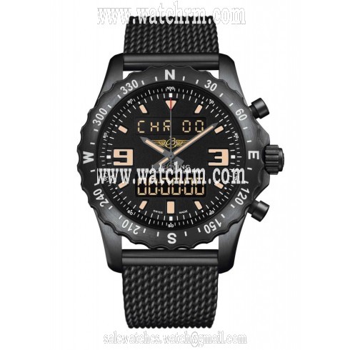Breitling Chronospace Black PVD Stainless Steel Men's Watch M7836622-BD39SS