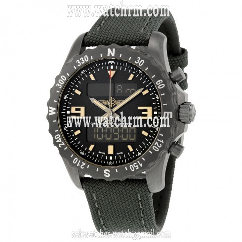 Breitling Chronospace Military Black Dial Black Carbon-based Stainless Steel Men's Watch M7836622-BD39GCVT