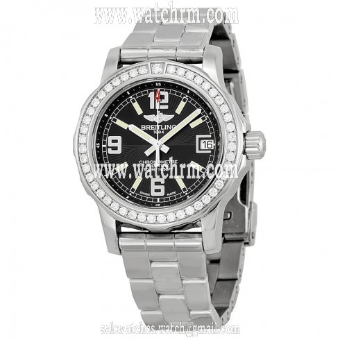 Breitling Colt 33 Black Dial Diamond Ladies Watch A7738753-BB51SS