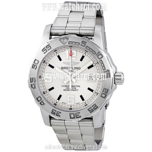 Breitling Colt 44 Silver Dial SuperQuartz Steel Men's Watch A7438710-G743SS