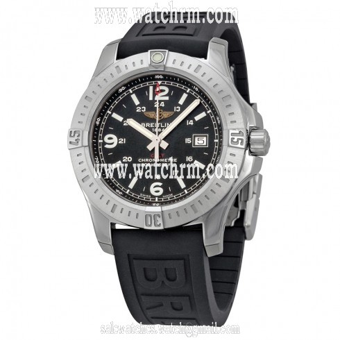 Breitling Colt Black Dial Rubber Strap Men's Watch A7438811-BD45BKPD3