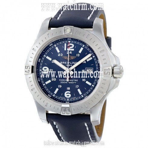 Breitling Colt Blue Dial Blue Leather Men's Watch A7438811-C907BLLT
