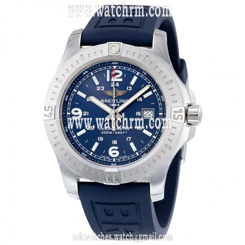 Breitling Colt Blue Dial Blue Rubber Men's Watch A7438811-C907BLPT3