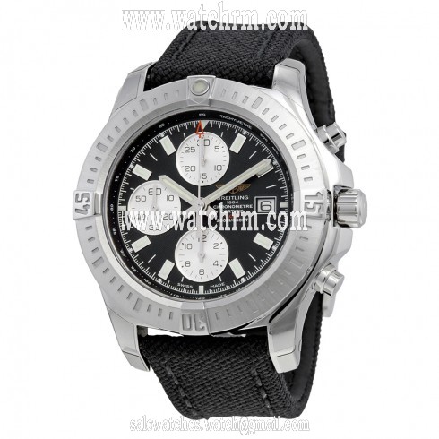 Breitling Colt Chronograph Automatic Black Dial Military Strap Men's Watch A1338811-BD83BKFT