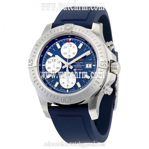 Breitling Colt Chronograph Automatic Blue Dial Blue Rubber Men's Watch A1338811-C914BLPT