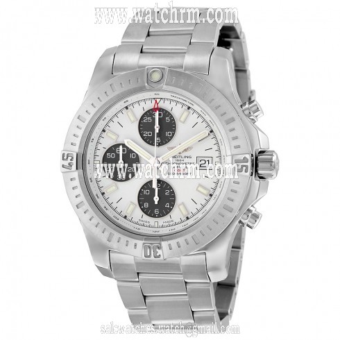 Breitling Colt Chronograph Automatic Stratus Silver Dial Stainless Steel Men's Watch A1338811-G804SS