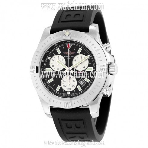 Breitling Colt Chronograph Black Dial Black Rubber Men's Watch A7338811-BD43BKPT3