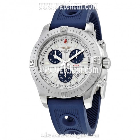 Breitling Colt Chronograph Silver Dial Quartz Men's Watch A7338811-G790BLOR