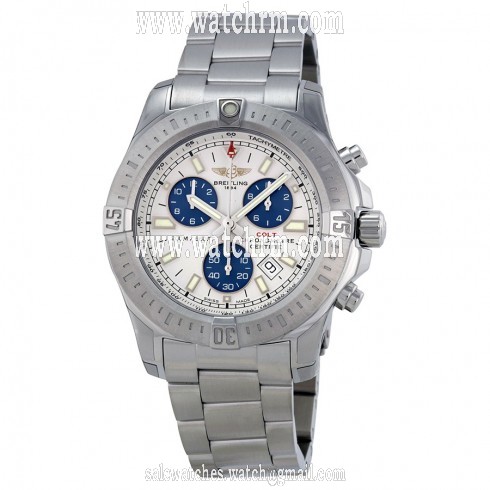 Breitling Colt Chronograph Silver Dial Stainless Steel Men's Watch A7338811-G790SS