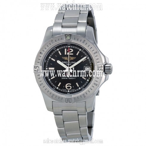 Breitling Colt Lady Black Dial Stainless Steel Watch A7738811-BD46SS