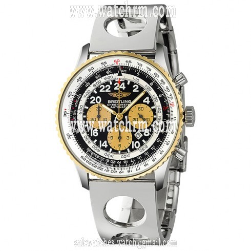 Breitling Cosmonaute Black Dial Steel Air Racer Automatic Men's Watch D22322P6-BA20SS