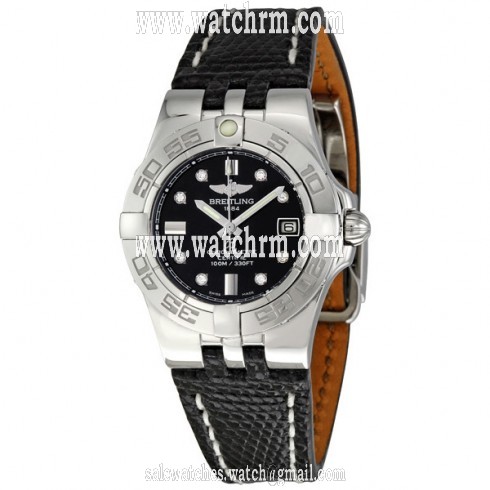Breitling Galactic 30 Black Diamond Dial Ladies Watch A71340L2-BA14BKZD