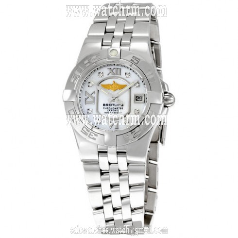 Breitling Galactic 30 Mother of Pearl Dial Diamond Ladies Watch A71340L2-A679SS