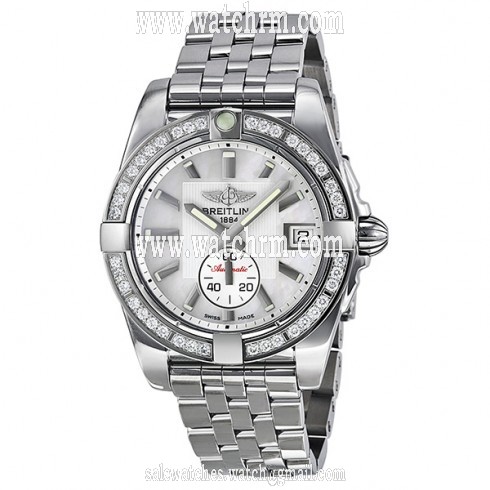 Breitling Galactic 36 Automatic Diamond Mother of Pearl Dial Ladies Watch A3733053-A716SS