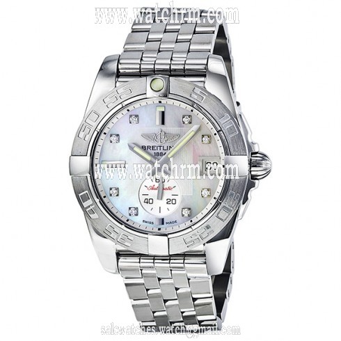 Breitling Galactic 36 Automatic Diamond Mother of Pearl Dial Unisex Watch A3733011-A717