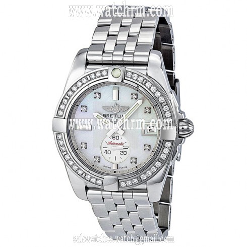 Breitling Galactic 36 Mother of Pearl Dial Diamond Unisex Watch A3733053-A717SS
