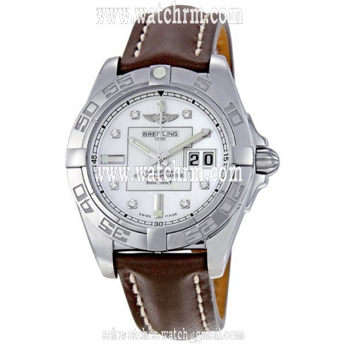 Breitling Galactic 41 Mother of Pearl Dial Automatic Men's Watch A49350L2-A7022BRLD