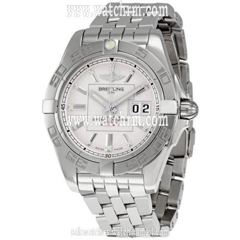Breitling Galactic 41 Silver Dial Stainless Steel Men's Watch A49350L2-G699SS