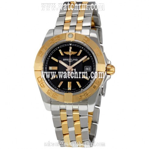 Breitling Galatic 32 Black Stainless Steel and Gold Ladies Watch C71356L2/BA12TT