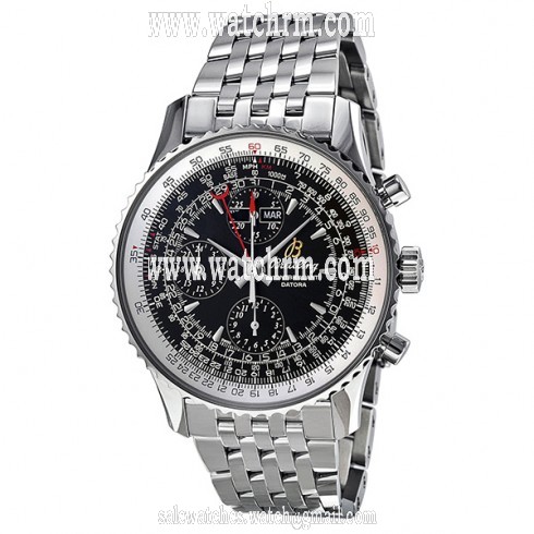 Breitling Montbrillant Datora Automatic Chronograph Black Dial Men's Watch A2133012-BB58SS