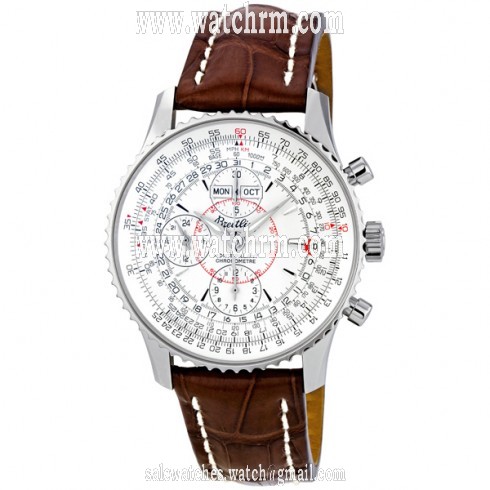 Breitling Montbrilliant Datora Chronograph Brown Crocodile Strap Men's Watch A2133012-G518BRCD