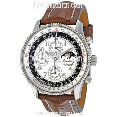Breitling Montbrilliant Olympus Silver Dial Chronograph Automatic Men's Watch A1935012-G592BRCT