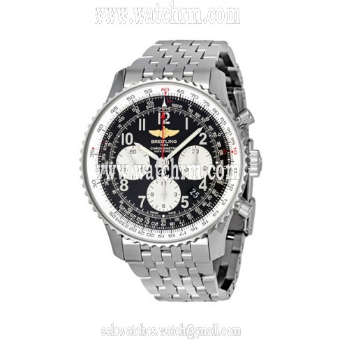 Breitling Navitimer 01 Black Dial Stainless Steel Men's Watch AB012012-BB02SS
