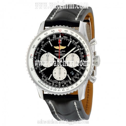 Breitling Navitimer 01 Black Dial Chronograph Men's Watch AB012012/BB01BKCD