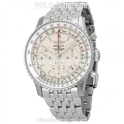 Breitling Navitimer 01 Limited Off White Dial Stainless Steel Men's Watch AB012312-G756