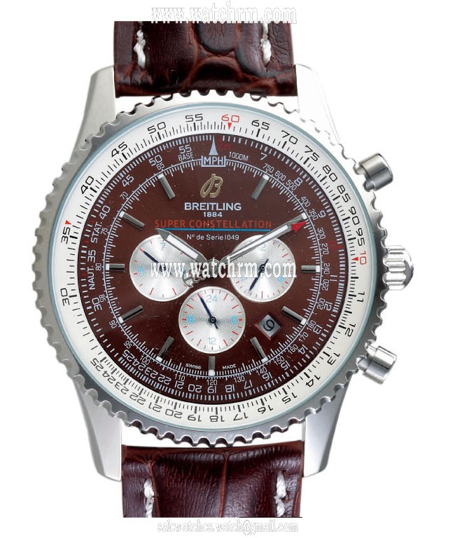 Breitling Navitimer A23322 Stainless Steel Case 42mm Brown Dial Watch