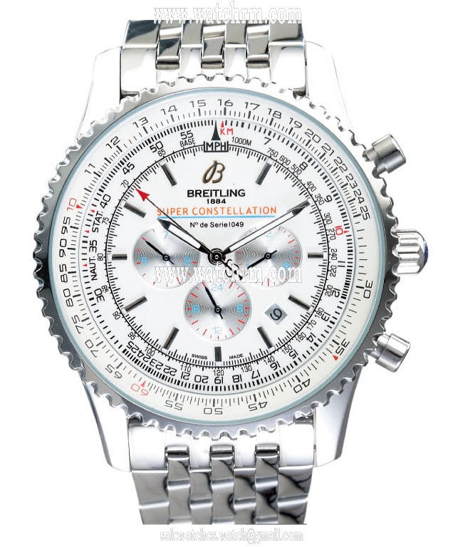 Breitling Navitimer A2332212/g532-SS Silver Stainless Steel Strap Mens 42mm Watch