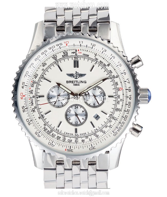 Breitling Navitimer A2332212/g532-SS Stainless Steel Case White Dial Stainless Steel Bezel Watch