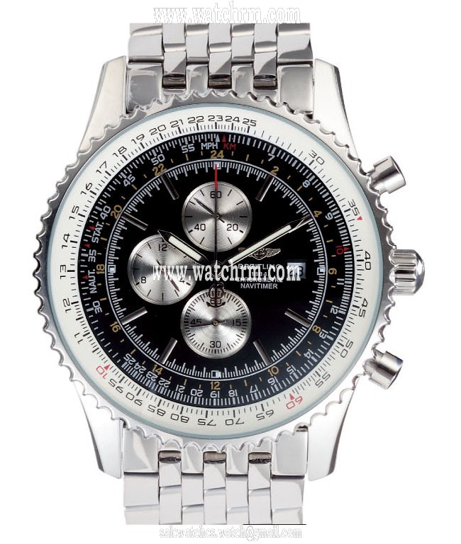Breitling Navitimer A2432212/B726-SS Mens 46mm Silver Stainless Steel Strap Watch