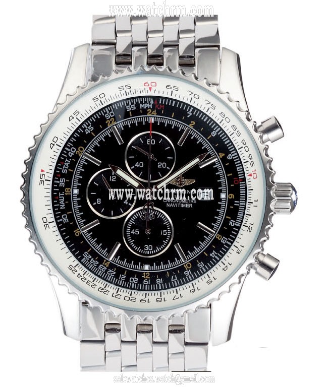 Breitling Navitimer A2432212/B726-SS Round Black Dial Automatic Watch