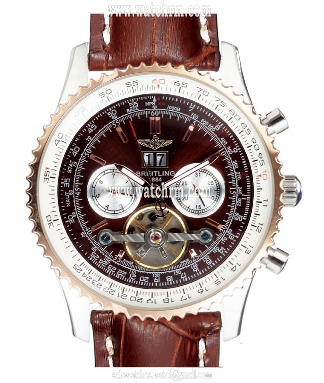 Breitling Navitimer AB012012/BB01 Brown Dial Stainless Steel with Rose Gold Bezel Watch
