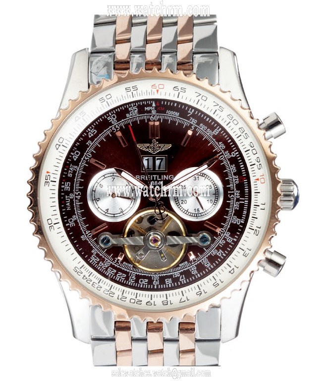 Breitling Navitimer AB012012/BB01 Tourbillon Brown Dial Round Watch