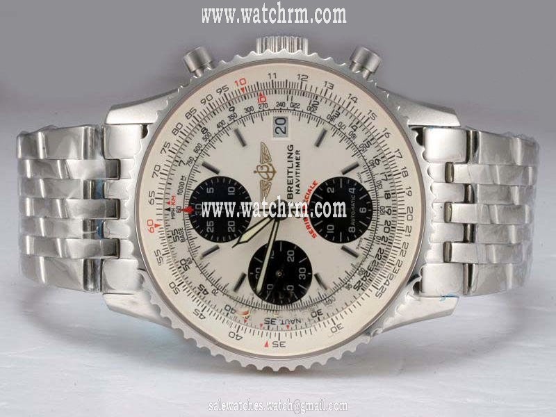 Breitling Navitimer Chronograph A13330 Mens 42mm Stainless Steel Case Watch
