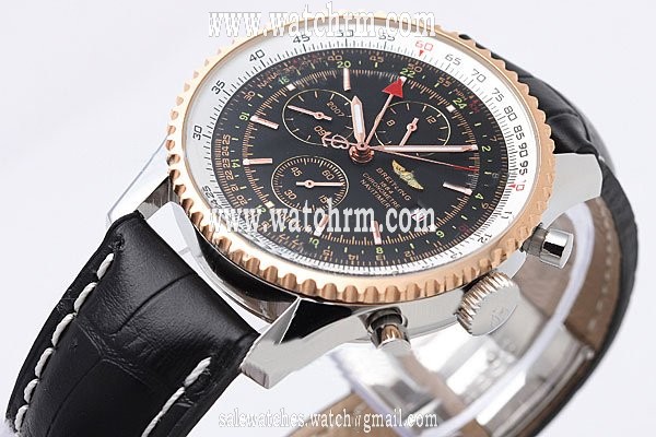 Breitling Navitimer Chronograph A2432212/B726 Mens 46mm Black Cow Leather Strap Watch