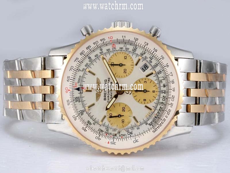 Breitling Navitimer Chronograph AB 0120 Round White Dial Automatic Watch