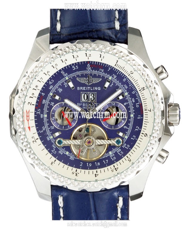 Breitling Navitimer Chronograph L18841 Blue Dial 48.7mm Blue Cow Leather Strap Watch