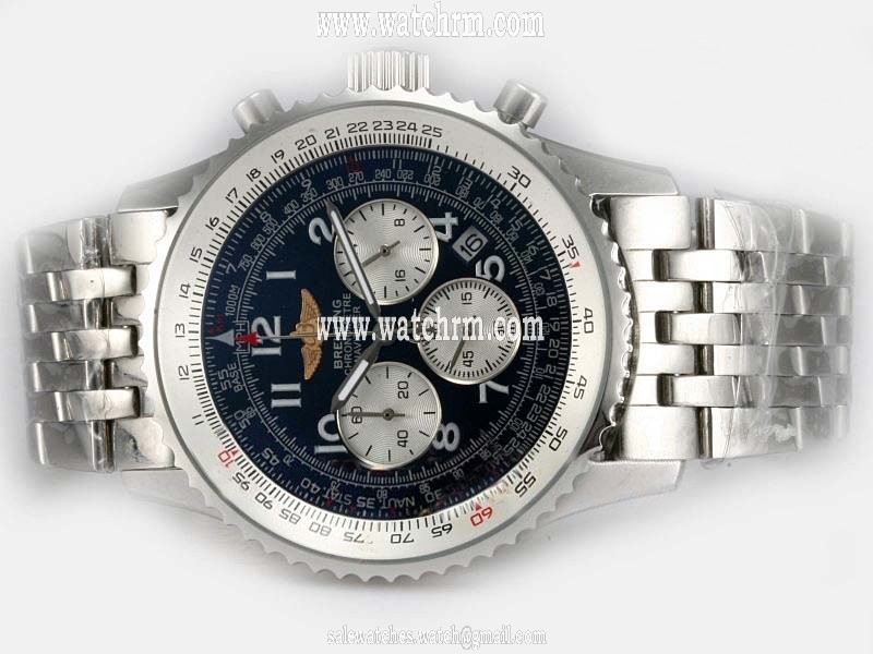 Breitling Navitimer Cosmonaute AB021012 Stainless Steel Case Black Dial Round Watch